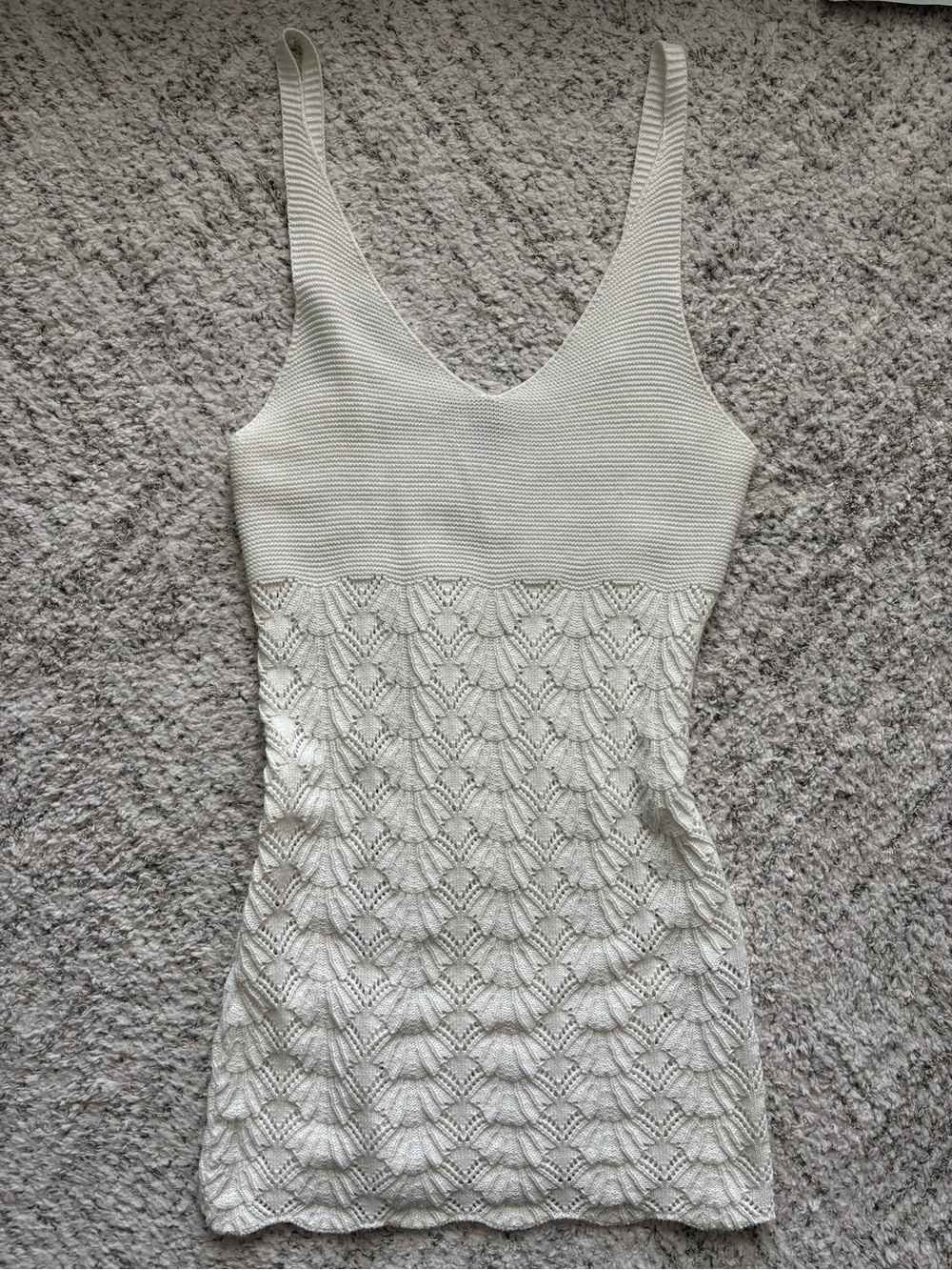 Forever 21 short knit white dress